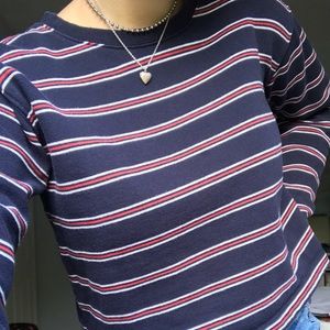 striped cropped sweater